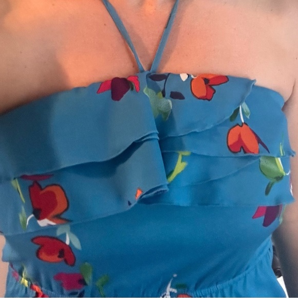 Strapless Blue summer dress - Picture 4 of 4